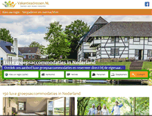 Tablet Screenshot of luxegroepsaccommodaties.nl